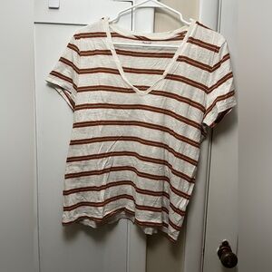 Madewell Striped V-Neck T-Shirt